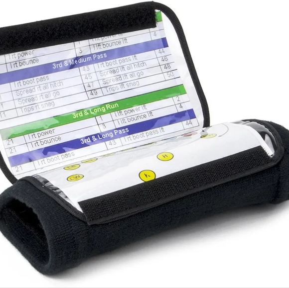 Quarterback Playbook/Playholder Wristband | Black | Large | Transparent | OS - Picture 3 of 6